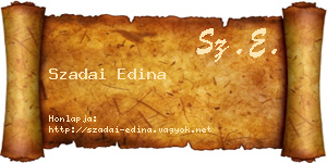 Szadai Edina névjegykártya